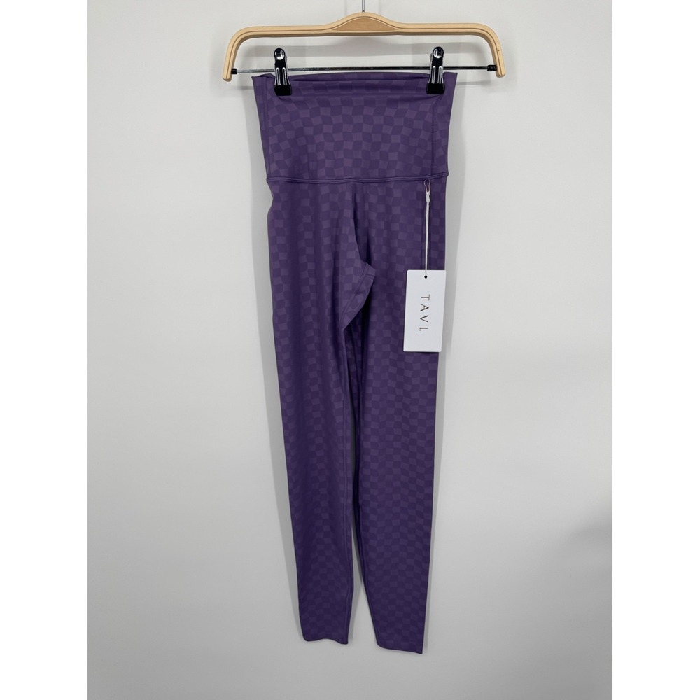 NWT Tavi Sculpt High Waisted Tight Leggings Women's‎ XS Grape Abstract Pull On